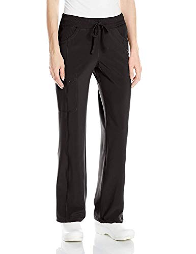 Cherokee Infinity Women Scrubs Pant Low Rise Straight Leg Drawstring Plus Size 1123A, 3XL, Black