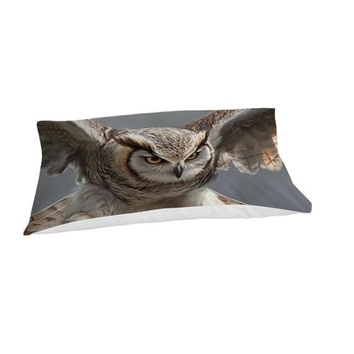 Housse de couette single animaux microfibre 135x200 cm avec taies