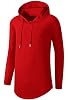 AIYINO Men's S-3XL Fashion Athletic Hoodies Workout Sweatshirt Hip Hop Pullover Hooded XXX-Large Red #1