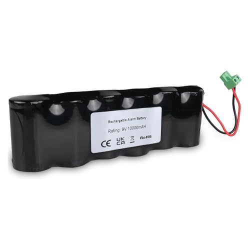 MXJFYY BPX Batterie d'alarme Rechargeable 9 V Compatible avec la sirène extérieure Delta Dore SEFRX 6416204, Tyaxal SIRX SERX SEFX SEFRX Syderal SE,...