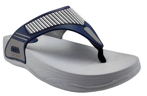 ADDA (LABEL) Durable & Comfortable || Anti-Skid Sole || Lightweight || Fashionable || Super Soft || Outdoor Slipper || Slipper For Womens (Navy-Grey, 4)) (B0CR7D68M2) Amazon Price History, Amazon Price Tracker