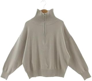 ラコレ LAKOLE 12Gスウェットライクプルオーバーニット長袖 ブラウン系 M