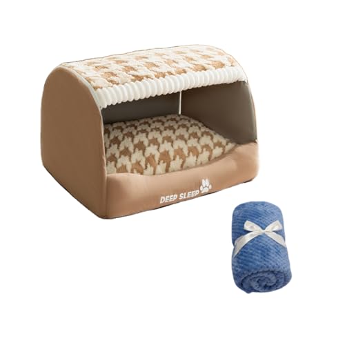 GerRiT犬 ベッド 洗える 猫 ベッド 猫ハウス ペットベッド ペットハウス 毛布付き GerRiT用 ペット用品 ドーム型 ペットクッション 寝床 休憩所 保温 防寒 もこもこ あったかい 取り外し可能 ふわふわ ふかふか 滑り止め 室内用寒さ対策