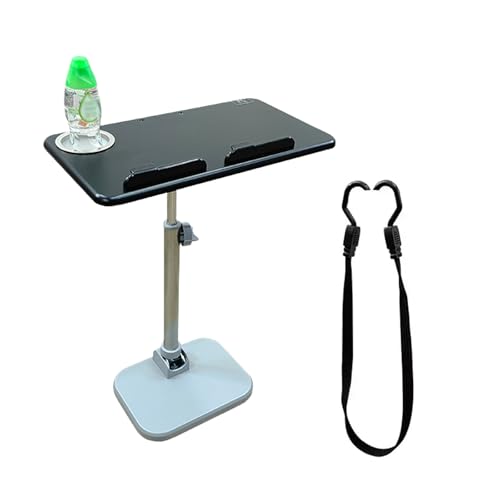 Folding RV Car Table Tray, Car Desk for Laptop, All-Round Swivel & Height Adjustment, for Campervans and Motorhomes, Multifunctional Table(White,Large)