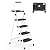SocTone 4 Step Ladder, Folding Step Stool with Tool Platform, Sturdy& Portable Steel Ladder for Adults, 330LBS Capacity Ladder for Home Kitchen Pantry Office