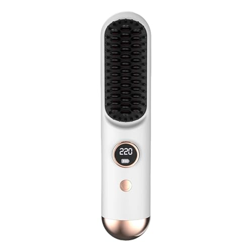 Cepillo alisador de cabello inalámbrico con enfoque avanzado y 3 preferencias de calor para cabello liso sin frizz miniatura 1