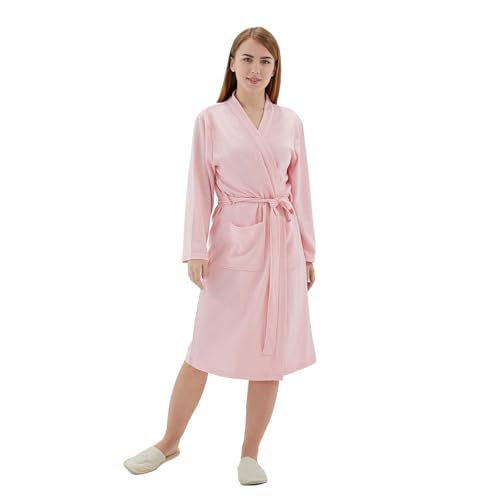 Women's Robes Luxury cotton Lightweight Summer Long Plus Size BathRobes for Women Soft Kimono Spa Knit Waffle Robes