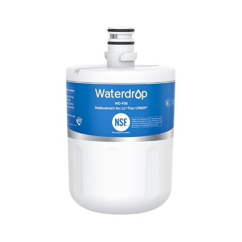 Waterdrop 5231JA2002A Refrigerator Water Filter, Replacement for LG® LT500P®, GEN11042FR-08, ADQ72910911, ADQ72910901, Kenmore 9890, 46-9890, LFX25974ST(Package May Vary)