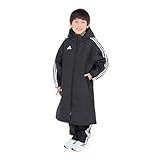 [アディダス] コート キッズ マストハブ 3ストライプス ルーズフィット ボアロングコート KWY19 ブラック(JH1087)