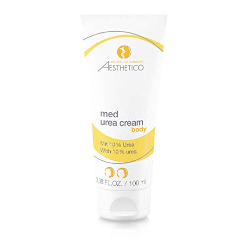 AESTHETICO med urea cream – hidratante para áreas secas da pele no corpo, inclusive em neurodermatite, com uréia, para mão, pé, espinhas, cotovelos, 100 ml