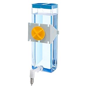 Ferplast 84676070 SIPPY 4676 LARGE, Waterfles dispenser voor kleine knaagdieren Inhoud 600 cc, Bevestigingssysteem op gaas of gladde oppervlakken, RVS mondstuk 10,5 x 9 h 24 cm – 0,6 L, meerkleurig