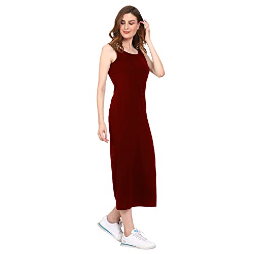 Image of ROARERS Women Maxi Length Sleeveless Cotton Black Dress