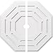 Ekena Millwork CMP36WN2-03000 Westin Architectural Grade PVC Contemporary, Two Piece Urethane Ceiling Medallions 36"OD x 3"ID x 14 1/4"C x 1"P