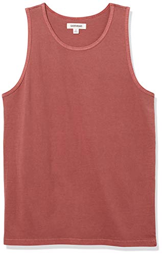 Amazon Brand - Goodthreads Men's Heritage Wash Tank Top, Red, Medium Tall