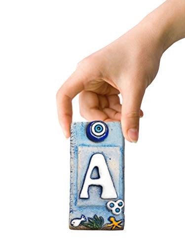 Anatolica Ceramic Tile Address Numbers,5 Inch,Blue,Beach House Address Signs,Coastal Decoration,Sealife Mailbox Numbers,Nautical Housewarming Gifts (0) #TOP2