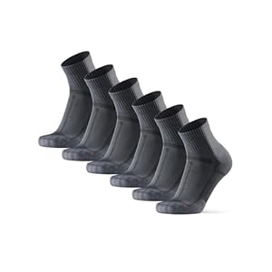 DANISH ENDURANCE Cushioned Running Socks for Long Distances, Quarter Length, Anti-Blister for Men & Women, 3 Pack