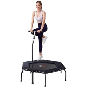 Leikefitness 50″ Gym Workout Fitness Trampoline Cardio Trainer Exercise Rebounder Sports Trampoline