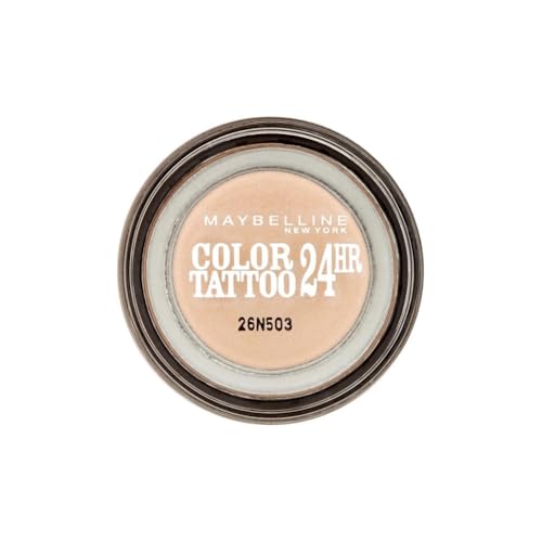 Maybelline Eye Studio Color Tattoo 24H - 101 Breathless - Oogschaduw sombra de ojos Nude Brillo - Sombras de ojos (Nude, Breathless, 1 Colores, Brillo, Crema, Mujeres)