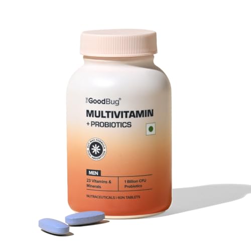 Image of The Good Bug Multivitamin Tablets with Probiotics | 23 Essential Vitamins & Minerals | With Panax Ginseng (Men) | Supports Energy, Immunity, Gut Health & Daily Wellness | 60 Tablets