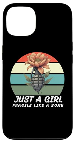 Just A Girl Not Fragile Like A Flower Like A Bomb スマホケース iPhone 13 用