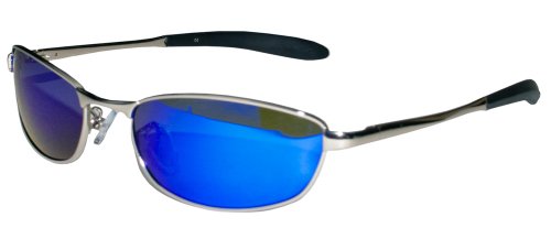 JiMarti Polarized Aviator P27 Sunglasses (Silver & Blue Mirror)