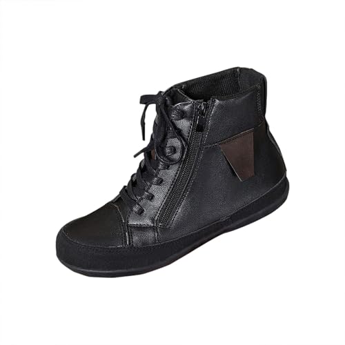 Bottines d'hiver à lacets femme finies les pertes de temps avec la fermeture éclair latérale