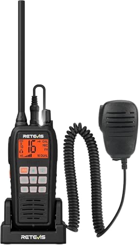 Talkie walkie marine portable Retevis RM15 VHF contre l'immersion avec batterie 2000 mAh