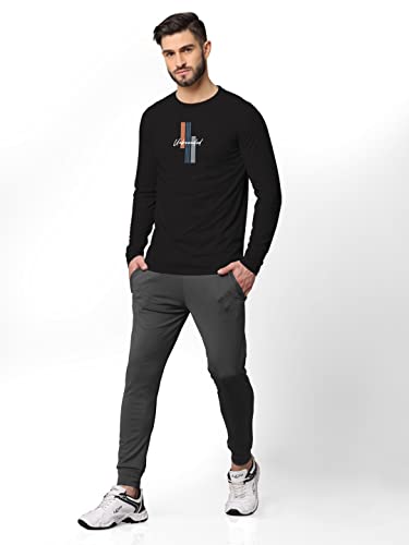 Image of BULLMER Trendy Front & Back Printed Full Sleeve Tshirt for Men