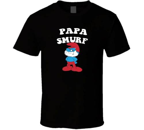 quwomu Papa Smurf Joke Gift Funny Logo t-Shirt Men's