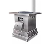 Matériaux et savoir-faire de haute qualité : Fabriquée en fonte pure et en plaques d'acier épaisses, cette cuisinière est découpée au laser d'une seule pièce pour une structure robuste. Sa table de cuisson est en acier inoxydable, plus longue durée et résistant à la rouille que l'acier laminé à froid ordinaire.