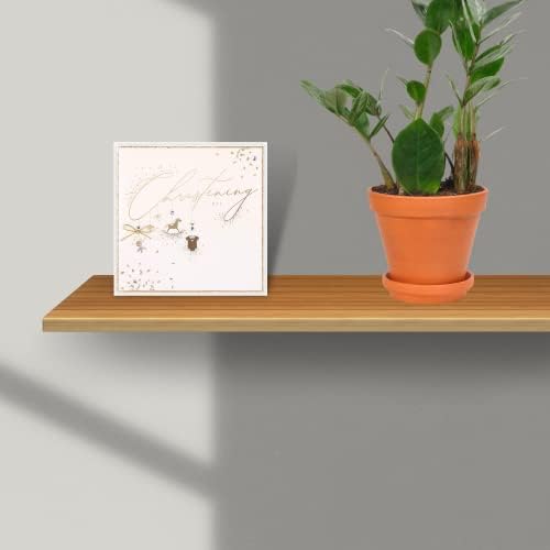Clintons: Baby Icons Christening Day Card, Christening Card, Congratulations on your Christening Day Card, 165x165mm 1152535 multi-colour