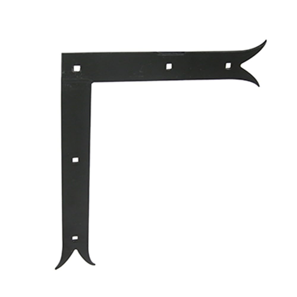 Contre équerre bout queue de carpe H250xL300 noir pour consolider une poutre