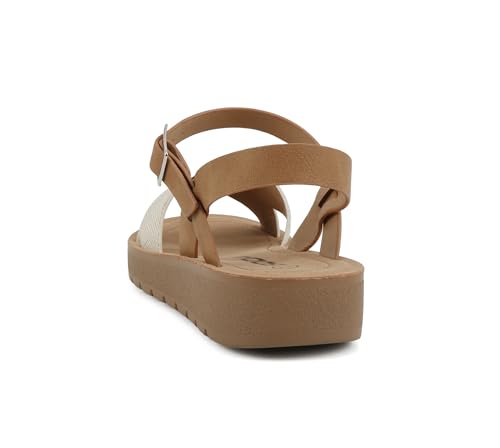 Soda “Chester-2” ~ Little Kids/Children/Girls Open Toe Crisscross Band Flat Sandal3