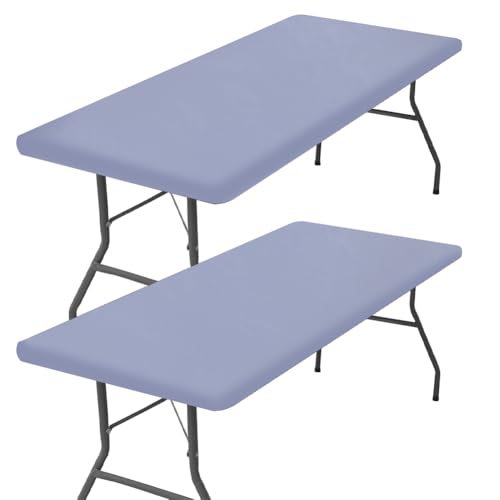 GORGECRAFT 2 paquete de Fundas Elásticas Ajustables para Mesa de Picnic Rectangulares Aptas para Manteles Plegables de {60} cm Tela de Poliéster Impermeable Y Lavable para Interiores Y Exteriores para