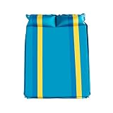 Diseño de costura: El diseño tiene almohadas dobles y un botón en la parte inferior de la cama inflable, que puede conectar dos camas inflables dobles en una cama para cuatro personas.
