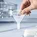 MUSISALY 20pcs Plastic Lab Funnels with Short Stem 60mm Laboratory Separatory Funnels for Filling Bottles and Scientific Filtering Tool for Students and Industrial Use
