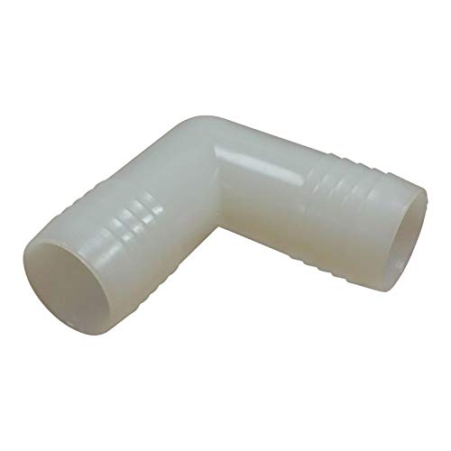 Hose Elbow Right-Angle Fitting Connector Joiner, Plastic Boat Hose 90-Degree Connector (1, 1/2")