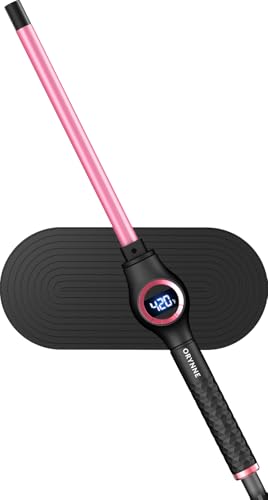 ORYNNE 1/2 Inch Curling Wand for Long Hair Extra Long Barrel Ceramic Half Inch Curling Wand 7 Adjustable Heats 110-240V Dual Voltage Small Barrel Curling Iron Wand 60 Minutes Auto Shut Off