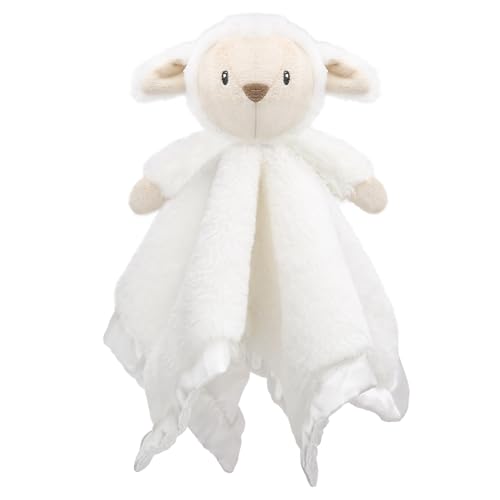 BEILIMU Baby Security Blanket for Boys Girls Lovey Soft for Newborn Cute Lamb Snuggle Toy Plush Stuffed Animal White 16 Inch