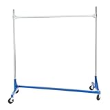 SSWBasics Super Heavy-Duty Single-Rail Z-Truck Clothing Rack - Rack Holds 500lbs