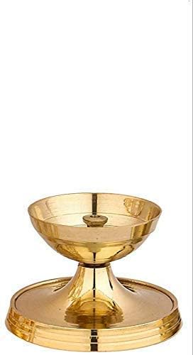 phareLamp Presents Shivani Brass Akhand Diya Oil Lamp Crystal(Medium) #A094