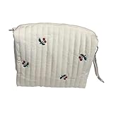 【Matériel】: Mini sac de rangement pour pousste en tissu de coton doux durable, facile à ntoyer.