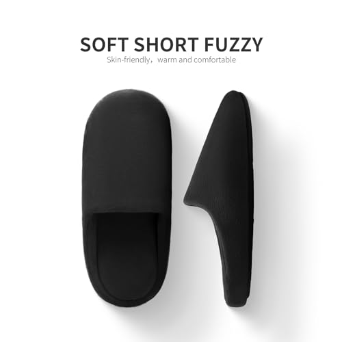 Tlizzz7 3 Pairs Cozy House Slippers - Memory Foam Indoor Bedroom Home Slippers for Women Men, House Slippers for Guests | Short Fuzzy Fluffy House Shoes | Travel Wedding Guest Hotel Spa Slippers |4