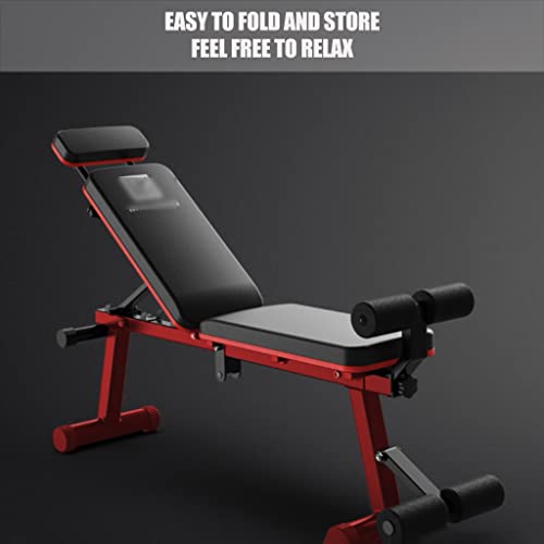 Halterbank inklapbaar Sit-ups fitnessapparatuur voor thuis Professionele multifunctionele trainingsplank bankdrukken bank aangepast in 4 niveaus,met een draagvermogen van 881 pond - Image 5