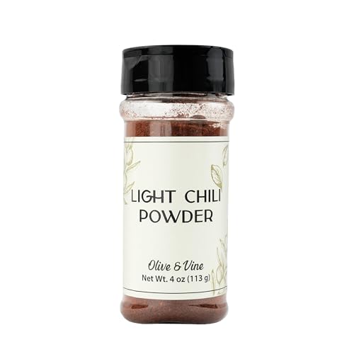 Olive & Vine Light Chili Powder, Mild Heat, For Tacos & Stews, Rich Tradition, Authentic Taste, For Global Recipes (4 Ounce)