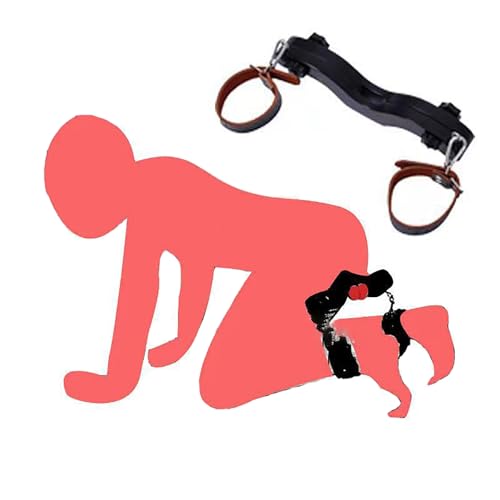 TOUNID SM Klammer zur Fixierung Hodensacks Verstellbare Hodensackklemme PU Schäkel Werkzeuge Bestrafung männlicher Sklaven Training knienden Bestrafungsgeräten BDSM Bondage Sex toy Männer (Schwarz)