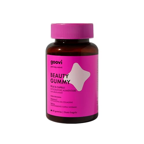 Goovi, Beauty Gummy, Vitamine Gommose con Acido Ialuronico per il...