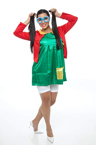 Vestido Fantasia Chiquinha Adulto Turma do Chaves (G)