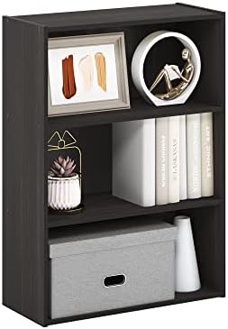 Furinno Pasir 3-Tier Open Shelf Bookcase, Espresso