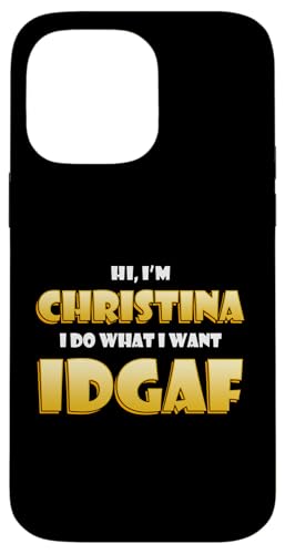 Christina IDGAF Meme Funny Christi Costume For Christinas �X�}�z�P�[�X iPhone 14 Pro Max �p